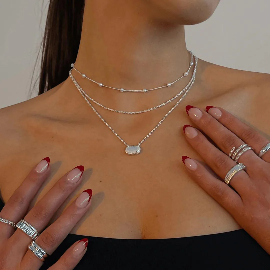 Pearl Necklace Layering Chain Jewelry